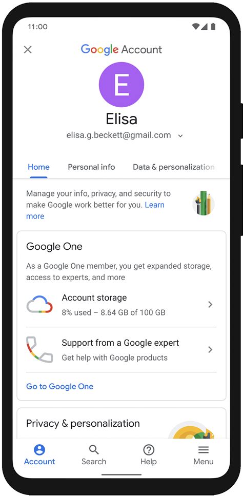 Manage Your Account .
